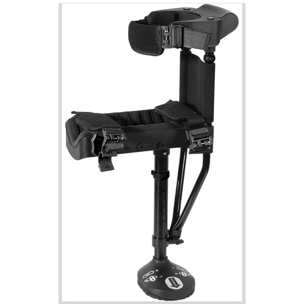Threemart KneeGuard Hands-Free Crutch Adjustable Mobility Aid Black